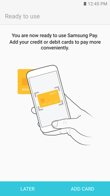 Samsung pay ready to use