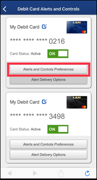 debit card alerts and controls alerts and controls preferences